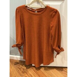 Reborn Russet Color Popcorn Knit Top/Tunic Size S